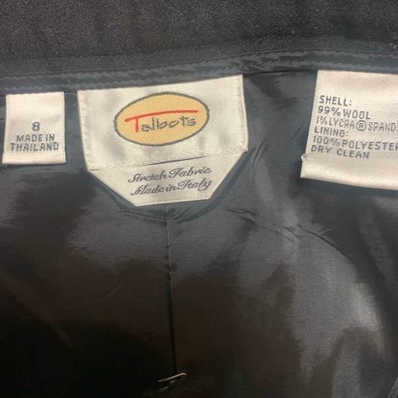 Talbots Wool wide leg black pants, size 8 - Picture 5 of 7